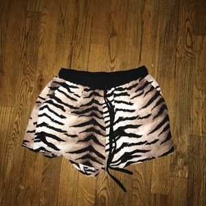 Zebra print shorts